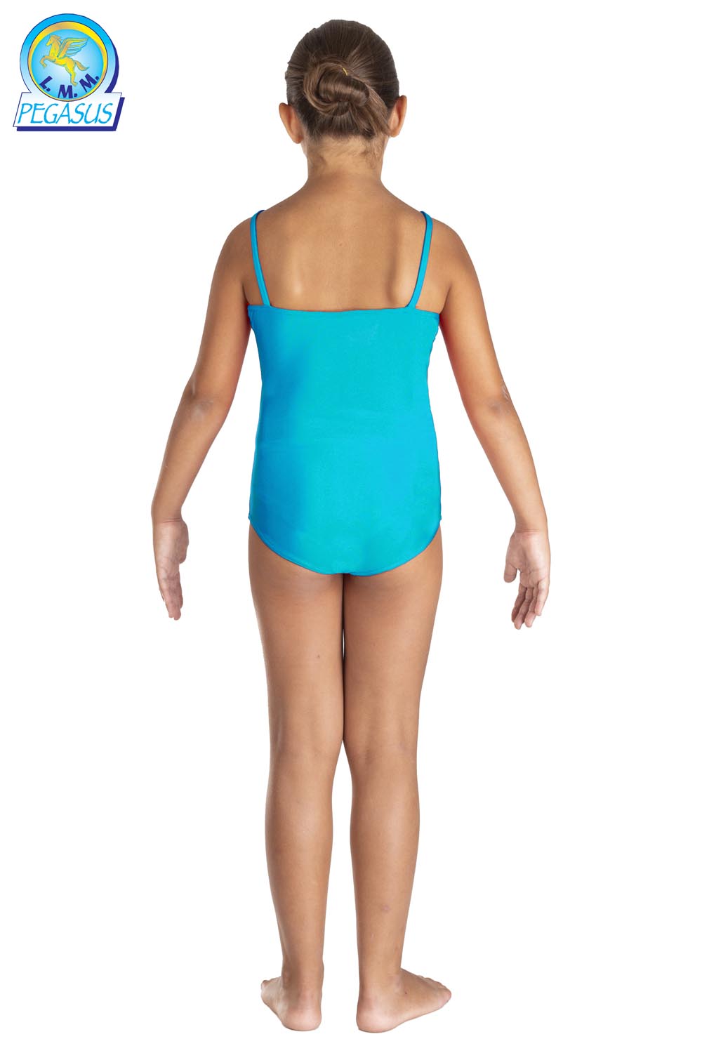 BODY LYCRA SPALLINE TINTA UNITA TURCHESE BAMBINA